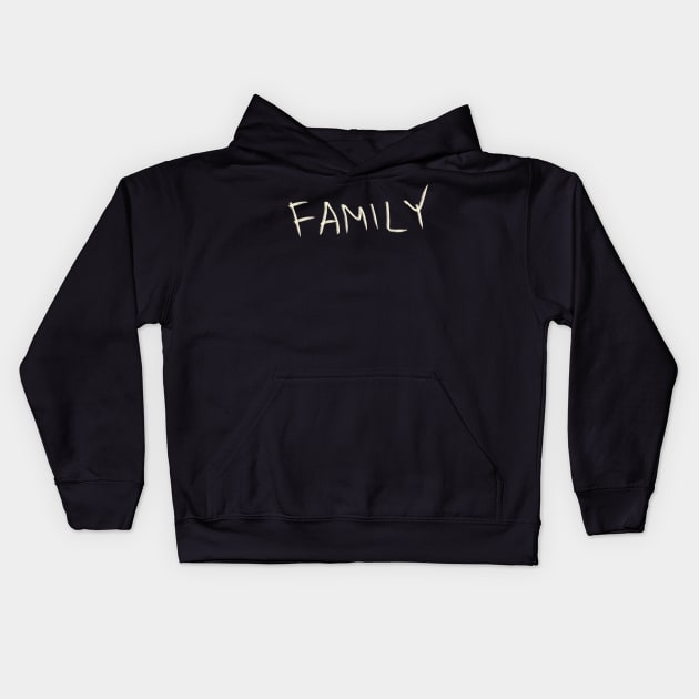 Hand Drawn Family Kids Hoodie by Saestu Mbathi